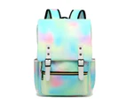 Travel Bag Laptop Backpack College Student Bag Daily Large Capacity Female Backpack-White