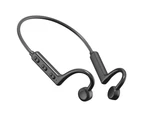 Bone Conduction Earphone Wireless Bluetooth Headphones Neckband Sports Headset Hearing Aid Earphone Handsfree With Mic - Black