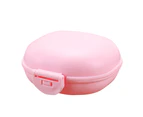 （Pink）New Bathroom Dish Plate Case Home Shower Travel Hiking Holder Container Soap Box