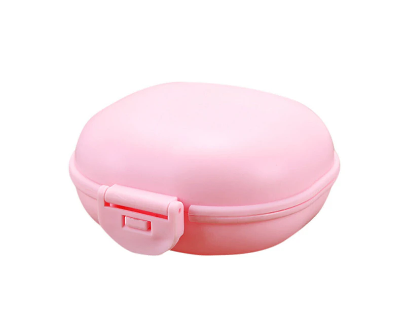 （Pink）New Bathroom Dish Plate Case Home Shower Travel Hiking Holder Container Soap Box