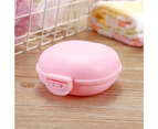 （Pink）New Bathroom Dish Plate Case Home Shower Travel Hiking Holder Container Soap Box