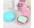 （Pink）New Bathroom Dish Plate Case Home Shower Travel Hiking Holder Container Soap Box