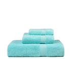 3PCS 100% Combed Cotton Towel Set Bath Towel Hand Towel & Face Washer Sets Mint