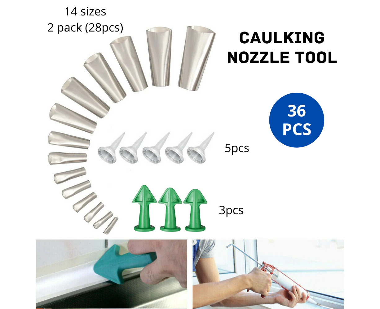 36pcs Silicone Caulking Finisher Tool Scraper Set