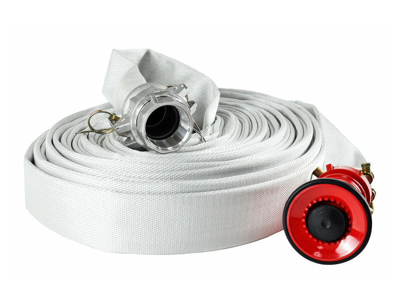 Fire Fighting High Pressure Lay Flat Water Hose Couplings 30m long/Diameter 1.5" Fire Nozzle  w/Camlock High Flow  Adjustable