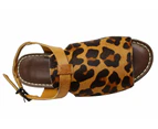Via Paula Carmen Womens Brazilian Comfortable Leather Sandals - Leopard