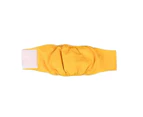 L Male Dog Puppy Nappy Diaper Belly Wrap Band Sanitary Pants  Underpants - Yellow