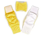 L Male Dog Puppy Nappy Diaper Belly Wrap Band Sanitary Pants  Underpants - Yellow