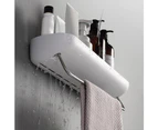 Bathroom Shelves Organizer Wall Mount Home Kitchen Bathroom Storage Rack Punch Free-Towel Rail