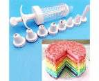 ishuif 8 Pcs Nozzles Syringe Pen Cake Cream Pastry Cookie Decorating DIY Baking Tool