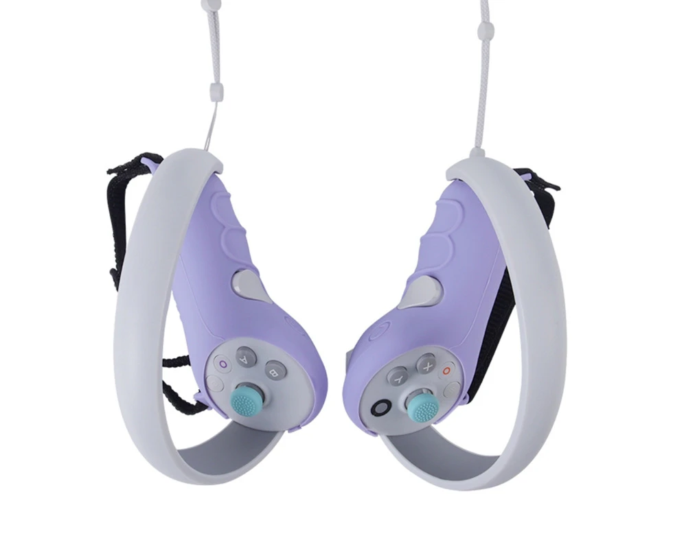 Flexible Controller Grip for Pico 4 VR Handle Soft Silicone Shells Skin - Purple