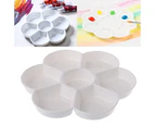 for Creative 7 Holes Paint Tray Palette Flower Shape Plastic for Acrylic Oil Watercolor Craft DIY Art Painting Palette W