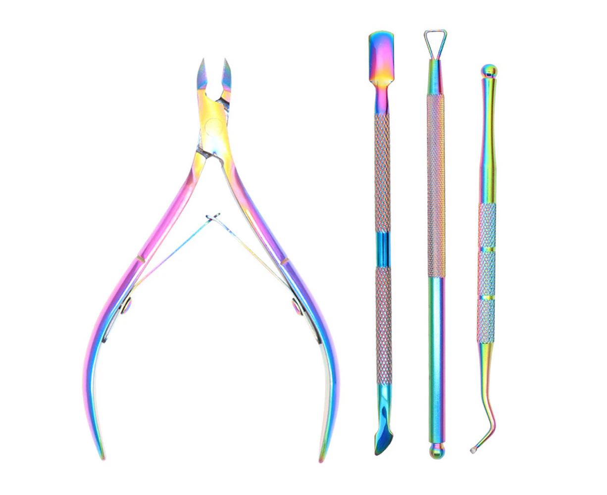 Cuticle Trimmer with Cuticle Pusher, Cuticle Remover Cutter Nipper Scissor, Durable Dead Skin Clipper Manicure Pedicure Tools - Style 2