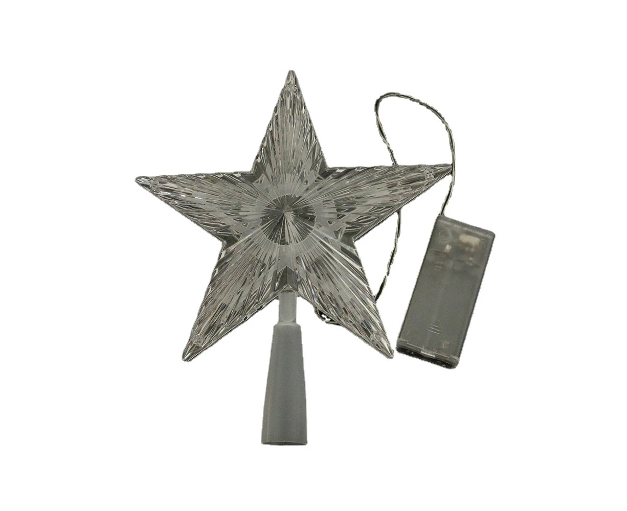 Pentagram Tree Topper,Plug In Christmas Tree Ornament For Indoor Office Xmas New Year Holiday Tree Decoration