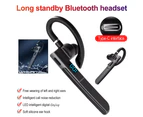 Bluetooth Earphones 5.3 Headphones Stereo Handsfree Noise Canceling Wireless Business Headset With HD Mic For All Smart Phone - Black