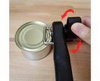 Can Opener ABS Handle Labor-saving Stainless Steel Manual Tin Can Opener for Kitchen-Black