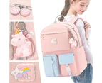 Student Backpack - School, Travel, Or Work Bookbag With Large Compartment For Kid Gift Colour Fantasy pink