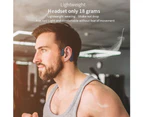 aerkesd Wireless Sport Running Cycling Bone Conduction Bluetooth-compatible Earbud Headset Earphone-Grey