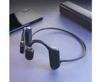 aerkesd Wireless Sport Running Cycling Bone Conduction Bluetooth-compatible Earbud Headset Earphone-Grey