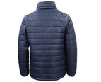 HI VIS Puffer Safety Jumper Full Zip Padded Jacket Zip Pocket Workwear Sweater - Navy