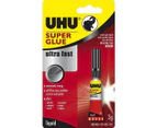 4x Uhu Ultra Fast Super Glue 3g Liquid