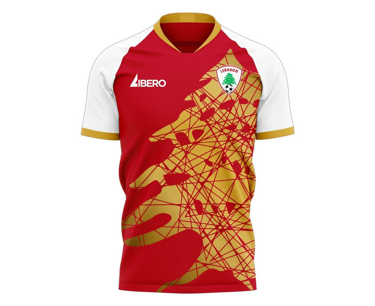 Lebanon 2023-2024 Home Concept Football Kit (Libero) - Kids (Long Sleeve)