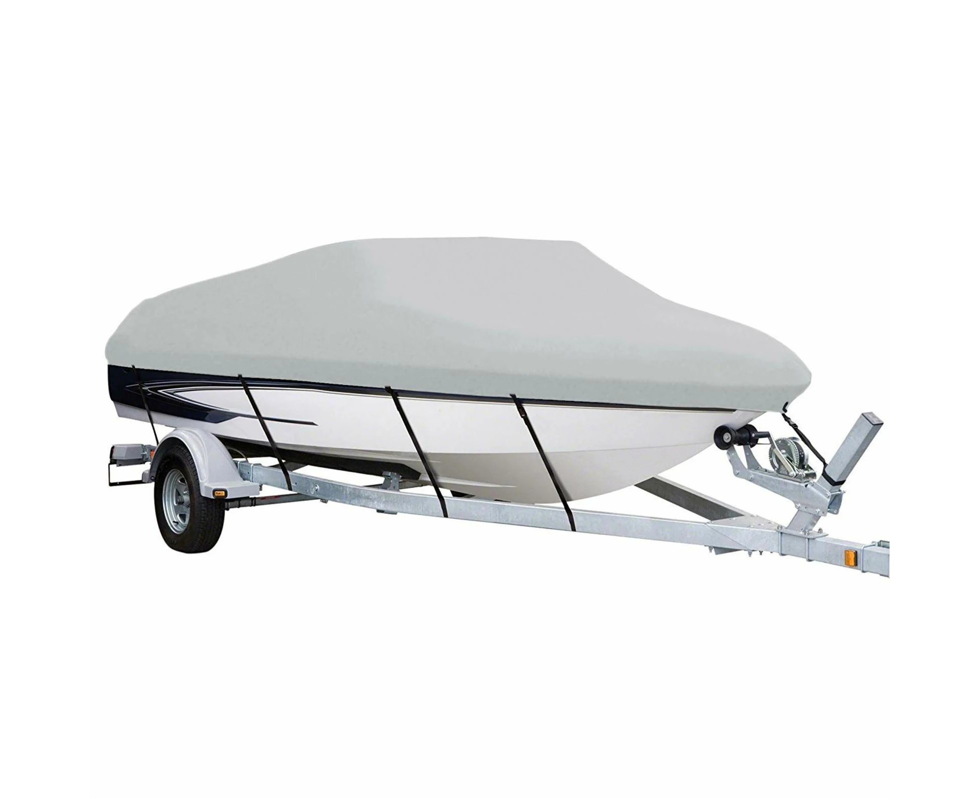 Boat Cover 25-27ft Trailerable Waterproof Jumbo Marine Grade Fabric Heavy Duty Protector Pontoon V Hull Fishing OGL