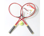 2Pcs Set Teenager's Tennis Racket Red