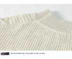 Men's Sweater Winter Knit Crew Neck Sweater Long Sleeve Soft Warm Knit Pullover-400 Orange Red