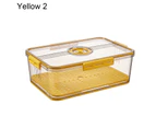 Fashion Fridge Organizer PET Premium Clear Storage - Yellow 2