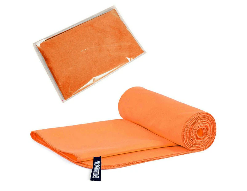 Microfiber Gym Towels Sports Fitness Workout Sweat Towel Super Soft and Absorbent -OPP Bag - Orange