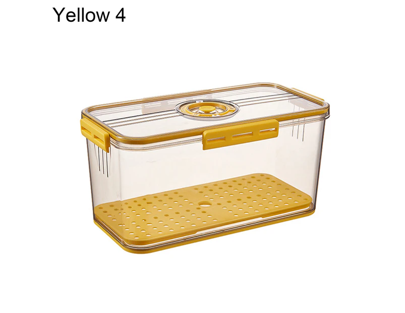 Fashion Fridge Organizer PET Premium Clear Storage - Yellow 4