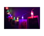 LED Hanging Picture Photo Peg Clip Fairy String Lights Party Decoration-Colourful