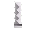 Display Shelf 7-shelf Tree Bookshelf Book Storage Rack Bookcase White