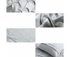 Bedding Pinch Pleat Diamond Duvet Doona Queen/King/Super King Quilt Cover Set - Grey
