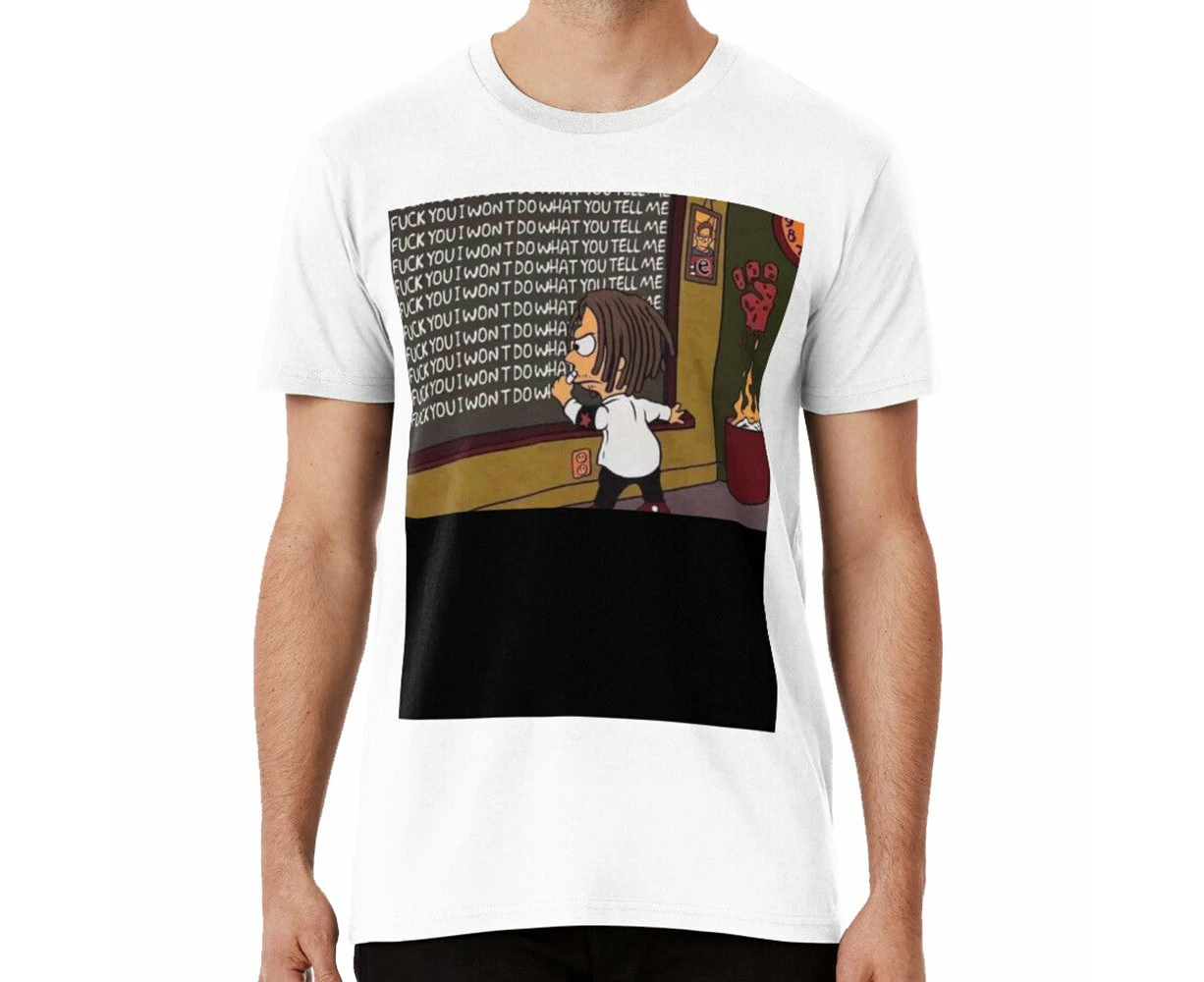 RAGE AGAINST THE MACHINE SIMPSONS Mock Premium T-shirt - White