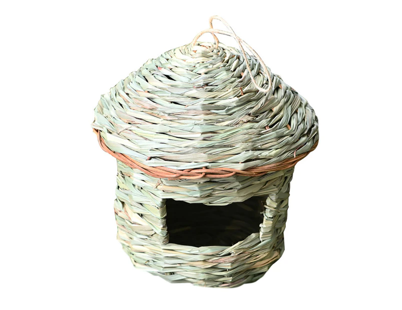 Reed Grass Bird Nest Hand Woven Bird Cage Cozy Resting Place for Birds