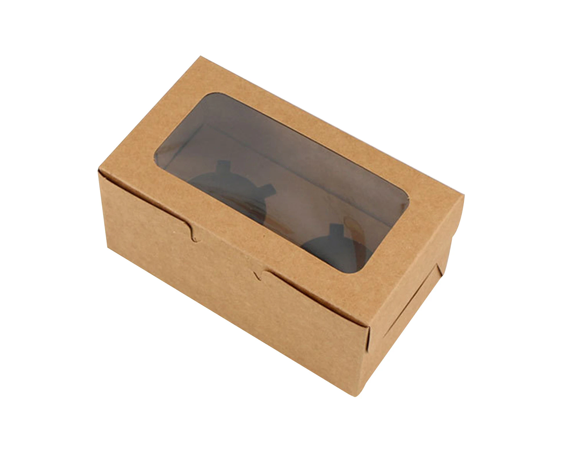 ishuif 10Pcs Bakery Box with Window Perfect Size Photograph Tool Bakery Box with Window for Gift-3