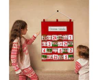 Christmas Advent Calendar Candy Bag Wall Hanging Storage Sack Xmas Decor with 24 Pockets