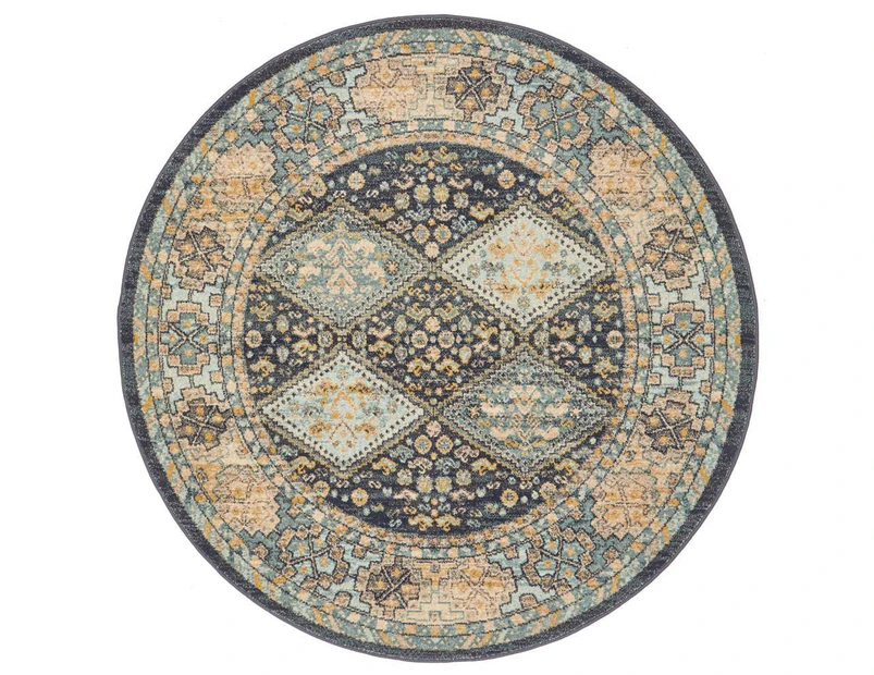 Cheapest Rugs Online Round Legacy Rug In Dusty Navy