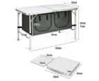 Folding Camping Table Aluminum Portable Outdoor Picnic Storage Organizer Desk