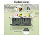 Folding Camping Table Aluminum Portable Outdoor Picnic Storage Organizer Desk