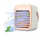 Portable Air Conditioner Rechargeable Air Cooler Fan Air Conditioner Fan with Function Cooling Humidifier Filtration 3 Speeds Colorful Night Light