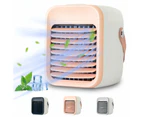 Portable Air Conditioner Rechargeable Air Cooler Fan Air Conditioner Fan with Function Cooling Humidifier Filtration 3 Speeds Colorful Night Light