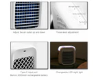 Portable Air Conditioner Rechargeable Air Cooler Fan Air Conditioner Fan with Function Cooling Humidifier Filtration 3 Speeds Colorful Night Light