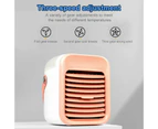 Portable Air Conditioner Rechargeable Air Cooler Fan Air Conditioner Fan with Function Cooling Humidifier Filtration 3 Speeds Colorful Night Light