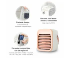 Portable Air Conditioner Rechargeable Air Cooler Fan Air Conditioner Fan with Function Cooling Humidifier Filtration 3 Speeds Colorful Night Light