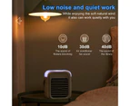 Portable Air Conditioner Rechargeable Air Cooler Fan Air Conditioner Fan with Function Cooling Humidifier Filtration 3 Speeds Colorful Night Light