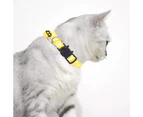 Colorful Cat Collars, Soft Nylon Kitten Collars, Adjustable Safety, with Footprint Design and Bell - Set of 10 ST-4