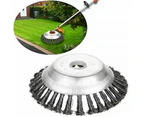 Youngly 8" Weed Brush Steel Wire Trimmer Wheel Garden LawnMower Grass Cutter Head Tool